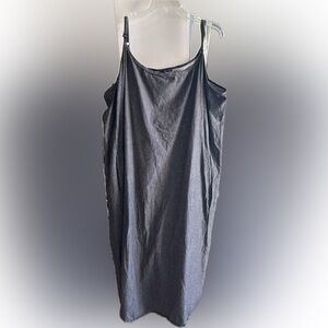 Eileen Fisher Organic Cotton Gray Sleeveless Tunic Dress 3X Minimalist